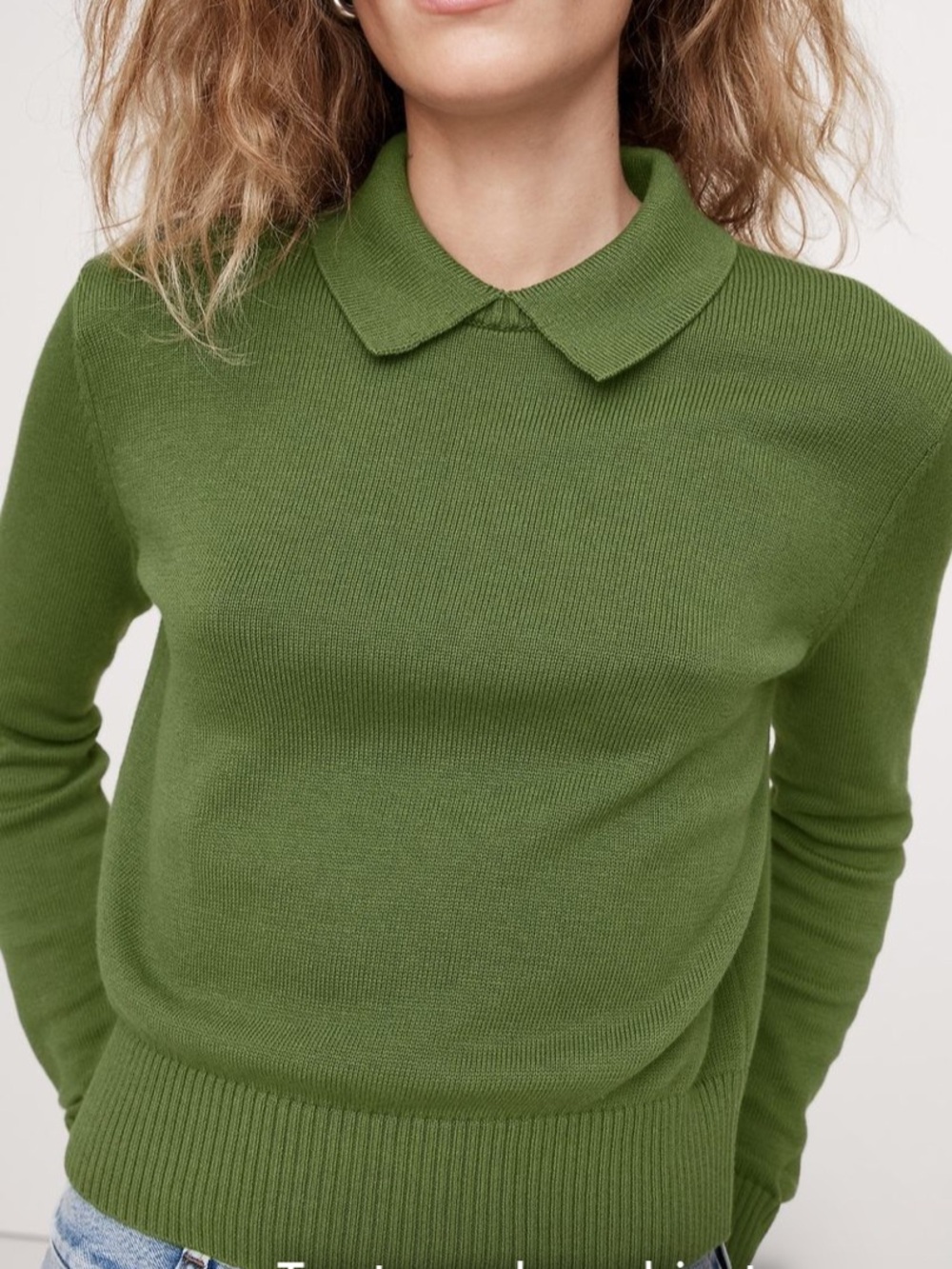 Banana Republic Cotton-Silk Sweater Polo Small